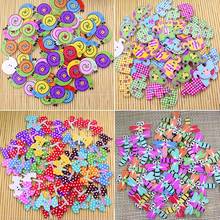 HOT SALES!!! 50pcs Lovely Sewing Cartoon Animal Elphant Dog Scrapbooking 2 Holes Wood Buttons Wholesale Dropshipping 2024 - buy cheap