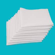 100% Cotton White Square Super Soft Washable Hanky 10pcs Mens White Handkerchiefs Women Blank  28 x 28cm pocket square 2024 - buy cheap