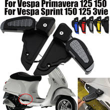 Pedal plegable para motocicleta Vespa Primavera 150, 125, Sprint 150, 125, 3vie 2018, reposapiés trasero para pasajero, almohadilla para pedales 2024 - compra barato