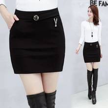 High Waist Autumn Black Stretch Suit Skirt Suit Skirt Business Short Skirt Woman Skirts Faldas Jupe 2024 - buy cheap