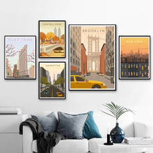 Cuadro sobre lienzo de arte de pared del Parque Central de Brooklyn, Nueva York, carteles nórdicos e impresiones, imágenes de pared para decoración de sala de estar 2024 - compra barato
