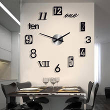 Simple Silent Acrylic Large Decorative DIY Numbers Wall Clock Modern Design Living Room Home Decoration Wall Watch Wall Stickers 2024 - buy cheap