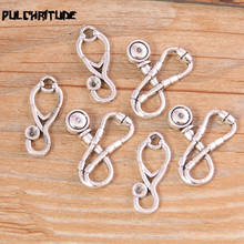 PULCHRITUDE 20pcs 2 styles Antique Silver Color Syringe Charms Pendants Jewelry Making Stethoscope Charms For DIY Handmade Craft 2024 - buy cheap