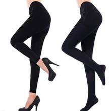 Meia-calça com pé impermeável feminina, meia calça justa sensual, cor sólida, espessura grossa, legging quente 2024 - compre barato