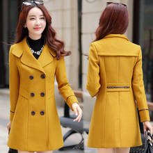 Women Coat Woolen Jacket Female Winter Clothing Outwear Women's Jackets Long Yellow Coat 2020 Casaco Feminino KJ211         's s         2024 - buy cheap