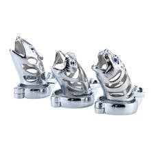 NEW Metal Chastity Cage Men Penis Rings Sleeve Chastity Cock Male Lock Belt Strapon Men Adult Games 18+ Sex Toys Tiger Rat Mouse 2024 - buy cheap