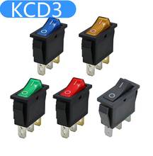 Interruptor rocker kcd3 interruptor, 16a 250v/20a 125v ac, 2 posições, 3 pinos, equipamento elétrico com interruptor de alimentação da luz 2024 - compre barato