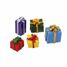 Julie Wang-Caja de regalo pequeña de resina, Charms sin clavos, accesorios para hacer joyas, decoración de Navidad, 10 Uds. 2024 - compra barato