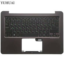 Teclado de laptop russo, para asus zenbook ux305la ux305ua ux305ca ux305f, marrom, descanso para as mãos 2024 - compre barato