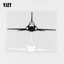 YJZT, 15,6x6,1 см, декоративное искусство летающего самолета спереди, наклейки, черный/серебристый, 10A-0004 2024 - купить недорого