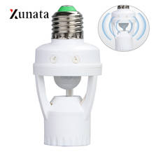 100-base esperta da lâmpada do interruptor de indução e27 do suporte da lâmpada do soquete e27 do sensor de movimento de 240 v pir com adaptador infravermelho da ampola do sensor