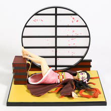 ¡Modelo de figura de acción juguetes Japón demonio Cazavampiros: Kimetsu No Yaiba Sexy Kamado Nezuko durmiendo Ver! Pantalla de Sakura bonita para chica, PVC 2024 - compra barato