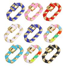 Juya DIY Enamel Spiral Carabiner Locks Screw Fastener Clasps Accessories For Handmade Pendant Costume Assembling Jewelry Making 2024 - buy cheap