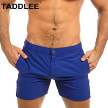 Бренд Taddlee, сексуальный мужской купальник, мужские плавки-боксеры, Короткие бикини, купальники для серфинга, купальные костюмы с карманами и квадратным вырезом, пляжные шорты 2024 - купить недорого