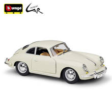 Bburago 1:24 Model Car Simulation Alloy Racing Metal Toy Car Children Toy Gift Collection 1961 Porsche 356B Coupe 2024 - buy cheap