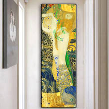 Скандинавский постер, художественный постер Gustav Klimt, Классическая картина, холст, художественная живопись, Постер и печать, Картина Настенная для домашнего декора 2024 - купить недорого