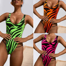 2021 Sexy One Piece Swimsuit Female Backless Bodysuit Brazilian Flame pattern Swimwear Women Bathing Suit Swimming Beach Wear 2024 - buy cheap