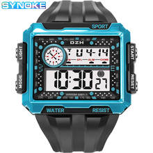 Big Numbers Men Digital Watch Sport Multifunction Alarm Chrono 5ATM Waterproof Back Light Square Screen 2021 Hot Selling Watches 2024 - buy cheap