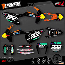 PowerZone Custom Team Graphics Backgrounds Decals 3M Stickers Kit For KTM SX SXF MX 16-18  EXC XCW Enduro 17-19 125 to 500cc 11 2024 - buy cheap