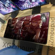 XGZ аниме сексуальный солдат на заказ большой игровой коврик для мыши Черный точность блокировки край девушки передний компьютерный стол коврик резиновый нескользящий 2024 - купить недорого