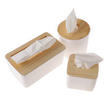 1pc Home Kitchen Wooden Plastic Tissue Box Solid Wood Napakin Holder Case Simple Stylish Bamboo cover Hotel storage box 2024 - buy cheap