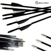 Flechas de fibra de vidro para prática de tiro, 6-30 peças, 28 ", 29", 30 ", 31.5", flecha de ponta de fibra de vidro para caça, 15-60lbs 2024 - compre barato