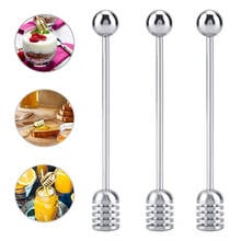 1Pc Honey Mesuring Spoon Stainless Steel Curved And Straight Handle Metal Honey Stick Kitchen Cooking Measuring Tool 2024 - buy cheap