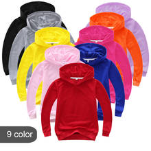 12 Colors Autumn Spring Coat Baby Boys Girls Clothes Hooded Children Solid Plain Hoodies Sweatshirt Kids Pullover Tops 2021 New 2024 - buy cheap