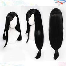 Final Fantasy FF7 парики Tifa Локхарт парик 100 см черный прямой боковой пробор стиль синтетические волосы косплей парик + парик шапка 2024 - купить недорого