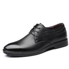 Мужские модельные туфли; Оксфорды из натуральной кожи; Деловая обувь для офиса; Цвет черный, коричневый; Мужская официальная Обувь На Шнуровке; zapatos de hombre 2024 - купить недорого