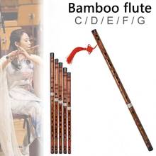Flauta de bambú duradera, instrumentos musicales profesionales de viento de madera, CD E F G Key, flauta Transversal China 2024 - compra barato