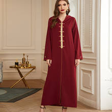 Vestido máximo abaya com capuz de diamante, moda feminina dubai turco arábia vestido muçulmano marrocos, roupa kaftan islâmica eid 2024 - compre barato