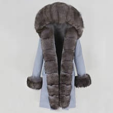 OFTBUY 2021 New Waterproof Parkas X-Long Parka Real Fur Coat Natural Fox Fur Collar Hood Thick Warm Outerwear Streetwear 3 In 1 2024 - buy cheap