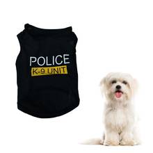 Police Suit Cosplay Dog Clothes Black Elastic Vest Puppy T-Shirt Coat Accessories Apparel Costumes Pet Clothes For Dogs Cats 2024 - buy cheap