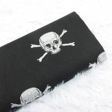 50*110cm Plain Weave Cotton Black Cartoon Skull Printing Fabric Sewing Material Quilting Patchwork Needlework DIY Handmade Cloth 2024 - buy cheap