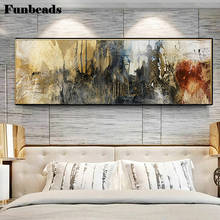 Pintura de diamante de arte abstracto, cuadro de arte de pared escandinavo moderno, decoración de dormitorio, bordado de diamantes, FF4313 2024 - compra barato