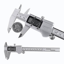Ip54 vernier caliper 150mm 6 "lcd digital eletrônico vernier régua ferramenta de medição externo/diâmetro interno/escada/profundidade 2024 - compre barato