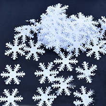 100 unids/lote de confeti de copos de nieve de Navidad, árbol de Navidad de fiesta de Decoración de mesa para el hogar, suministros de regalo hechos a mano DIY 2024 - compra barato