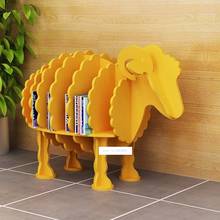 S/M Creative Sheep Bookshelf Shelf Animal Style Wood Plastic Board Decoration Shelf Craft Landing Decoration Shop Kids Furniture 2024 - buy cheap