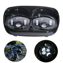 Motorcycle 5.75" Dual LED Headlight Projector Headlamp Lamp For Harley Road Glide 1998-2013 2024 - buy cheap