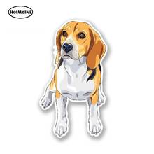 HotMeiNi-calcomanía de perro Beagle de dibujos animados para coche, pegatina con diseño de Animal lindo, vinilo gráfico impermeable DIY, 13cm x 8cm 2024 - compra barato