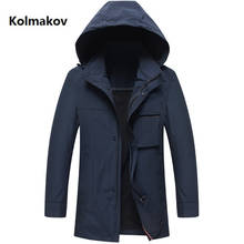 2022 new arrival Hat Detachable high quality wool trench coat men,men's jackets,business dress wool coat men size M-XXXXL 2024 - buy cheap