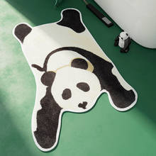 Door Mat Funny Panda Shape Flocking Soft Fluffy Carpet for Home Bathroom Almofadas Water Absorption Anti Slip Bedroom Rug Tapis 2024 - buy cheap