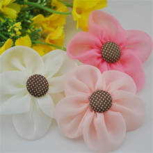 12pcs New Organza Ribbon Flowers Wedding Decor Sewing Appliques Crafts B147 2024 - buy cheap