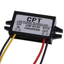 Conversor de dc para dc regulador de 12v para 5v 3a 15w., adaptador de exibição led para carro dvr, navegação gps e áudio. 2024 - compre barato