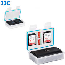 JJC-caja de almacenamiento de batería a prueba de agua, estuche para tarjeta de memoria, soporte para 2 SD SDHC SDXC 2 MSD Micro SD TF, organizador de tarjetas Protector 2024 - compra barato