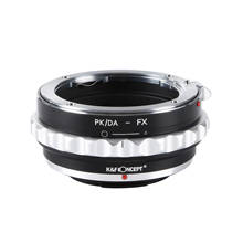 K & F Concept Адаптер для крепления объектива с кольцом управления диафрагмой для Pentax K PKAF PK DA A Mount Lens to Fujifilm Fuji X FX XT2 XT20 XE3 2024 - купить недорого