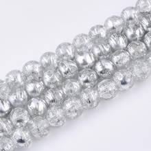 15 Strands Drawbench Transparent Glass Beads Strand, Crackle Style Round Bead for DIY Bracelet Necklace Jewelry Findings Making 2024 - buy cheap