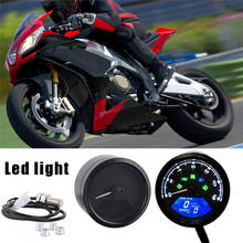 Universal 12V Digital Motorcycle Speedometer Odometer Techometer Gauge LCD Screen Backlit Dual Speed Meter with LED Indicator 2024 - buy cheap
