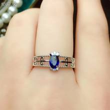 Wedding Ring 100% Natural and Real Blue sapphire ring  925 sterling silver Fine handworked jewelry Finger rings 2024 - buy cheap